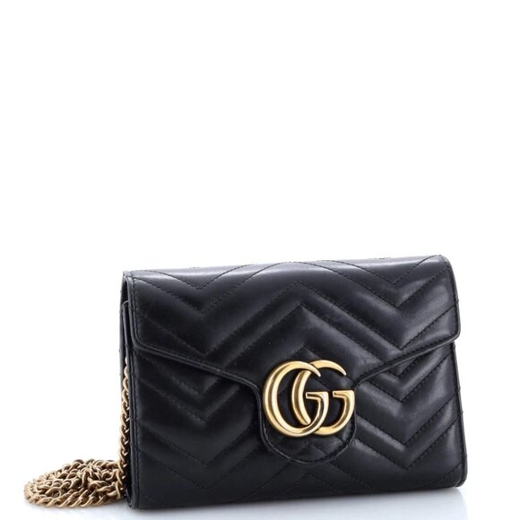 Gucci GG Marmont Chain Wallet Matelasse Leather Mini reb-735-091825 - Picture 3 of 7